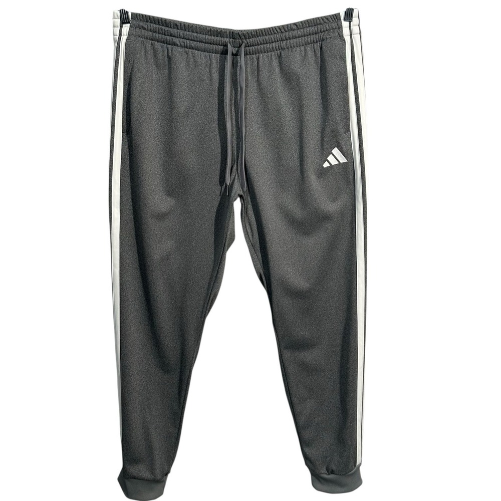 Adidas Men's‎ Athletic Tricot Melange Track Pants Size 2XL (38x30") Gray-White